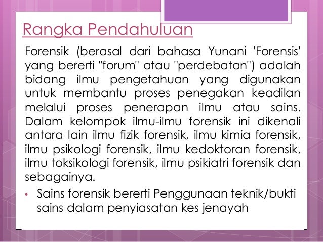 Pdf Fiqah Forensik Rambut Sebagai Bukti Jenayah