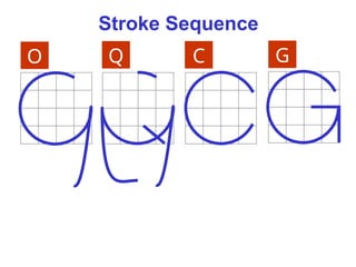 O Q C G
Stroke Sequence
 