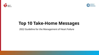 2022 Guideline for the Management of Heart Failure
Top 10 Take-Home Messages
 