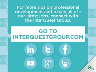 INTERQUEST GROUP
WHERE OPPORTUNITY CONNECTS WITH TALENT
InterQuest is a niche recruitment group divided into
expert specia...