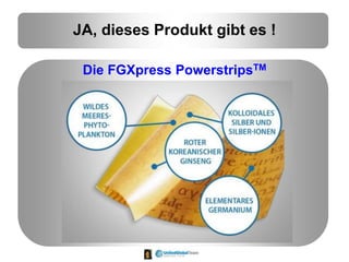 JA, dieses Produkt gibt es !
Die FGXpress PowerstripsTM
 