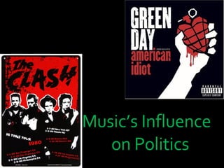 Music’s Influence   on Politics http://betterpropaganda.com/album_page.aspx?id=999 http://www.courier-journal.com/blogs/ vel17/2008_02_01_archive.html 