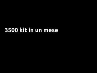 3500 kit in un mese
 
