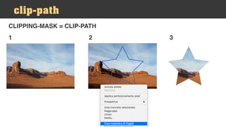 CLIPPING-MASK = CLIP-PATH
clip-path
1 2 3
 