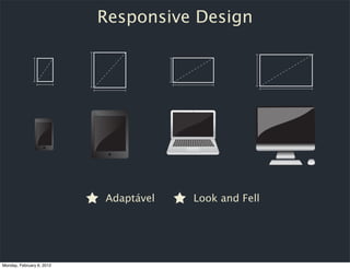 Responsive Design




                           Adaptável   Look and Fell




Monday, February 6, 2012
 