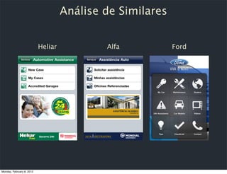 Análise de Similares


                           Heliar           Alfa           Ford




Monday, February 6, 2012
 