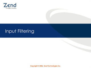 Input Filtering 