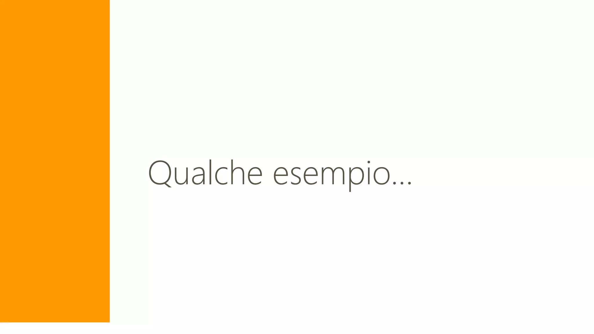 Qualche esempio…
 
