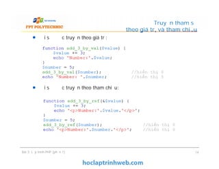 Bài 3 Lập trình PHP (phần 1) - Giáo trình FPT | PDF