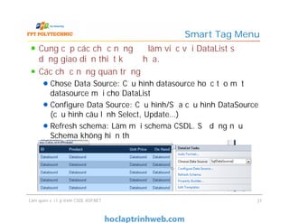 Bài 5: Làm quen với lập trình CSDL ASP.NET - Giáo trình FPT - Có ví dụ ...