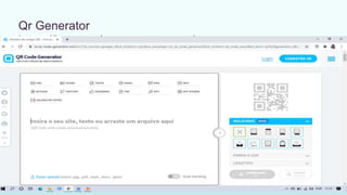 Qr Generator
https://br.qr-code-generator.com/
 