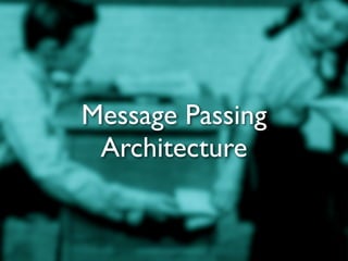 Message Passing
 Architecture
 