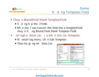 Bài 6: Điều khiển DetailsView, FormView, ListView, DataPager | PDF