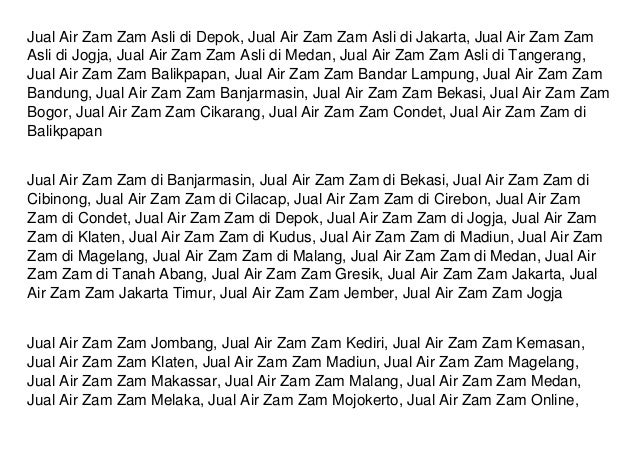 Wa O896 7168 O351 Jual Air Zam Zam Di Kuala Lumpur Di Depok