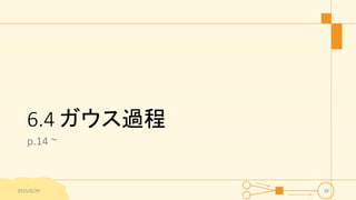 6.4 ガウス過程
p.14 ~
2015/6/29 38
 