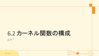 6.2 カーネル関数の構成
p.4 ~
2015/6/29 17
 