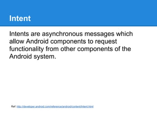 Android App Development 07 : Intent & Share | PPT