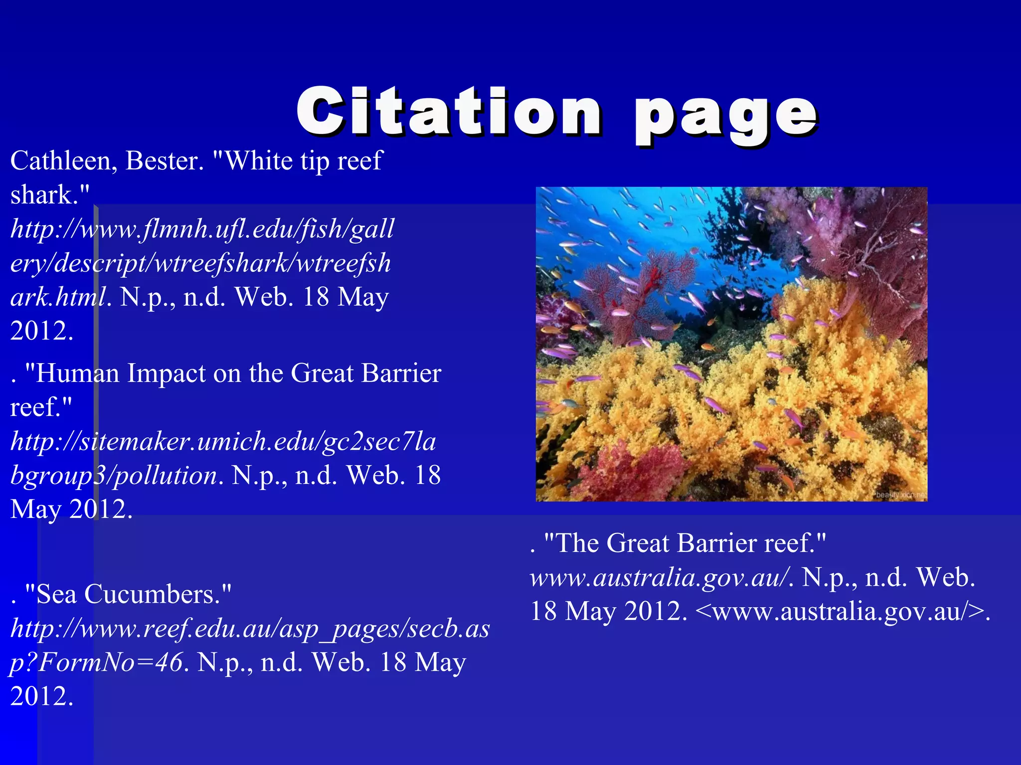 The Great Barrier reef! | PPT