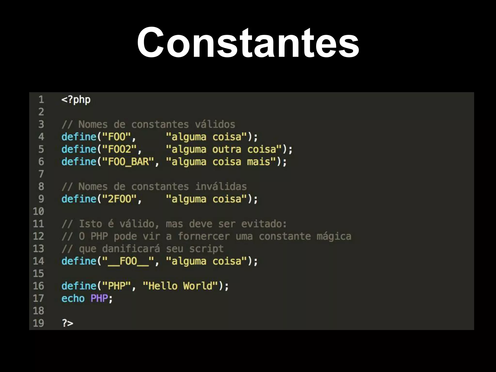Constantes
 