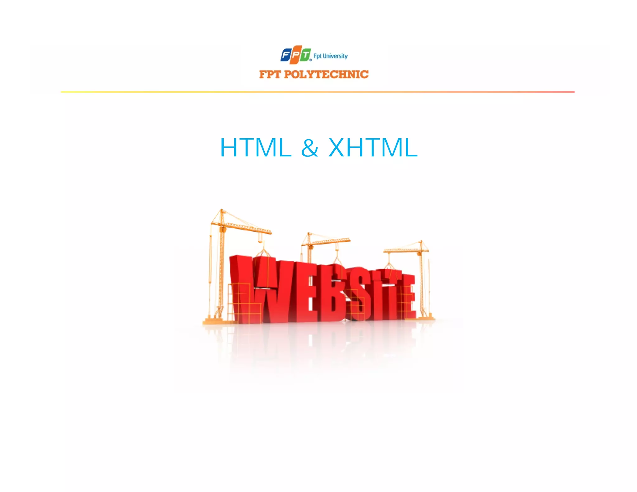 HTML & XHTML
 