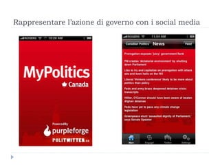 Rappresentare l’azione di governo con i social media
 