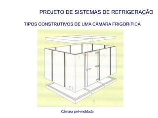 PROJETO DE SISTEMAS DE REFRIGERAÇÃO
TIPOS CONSTRUTIVOS DE UMA CÂMARA FRIGORÍFICA
Câmara pré-moldada
 
