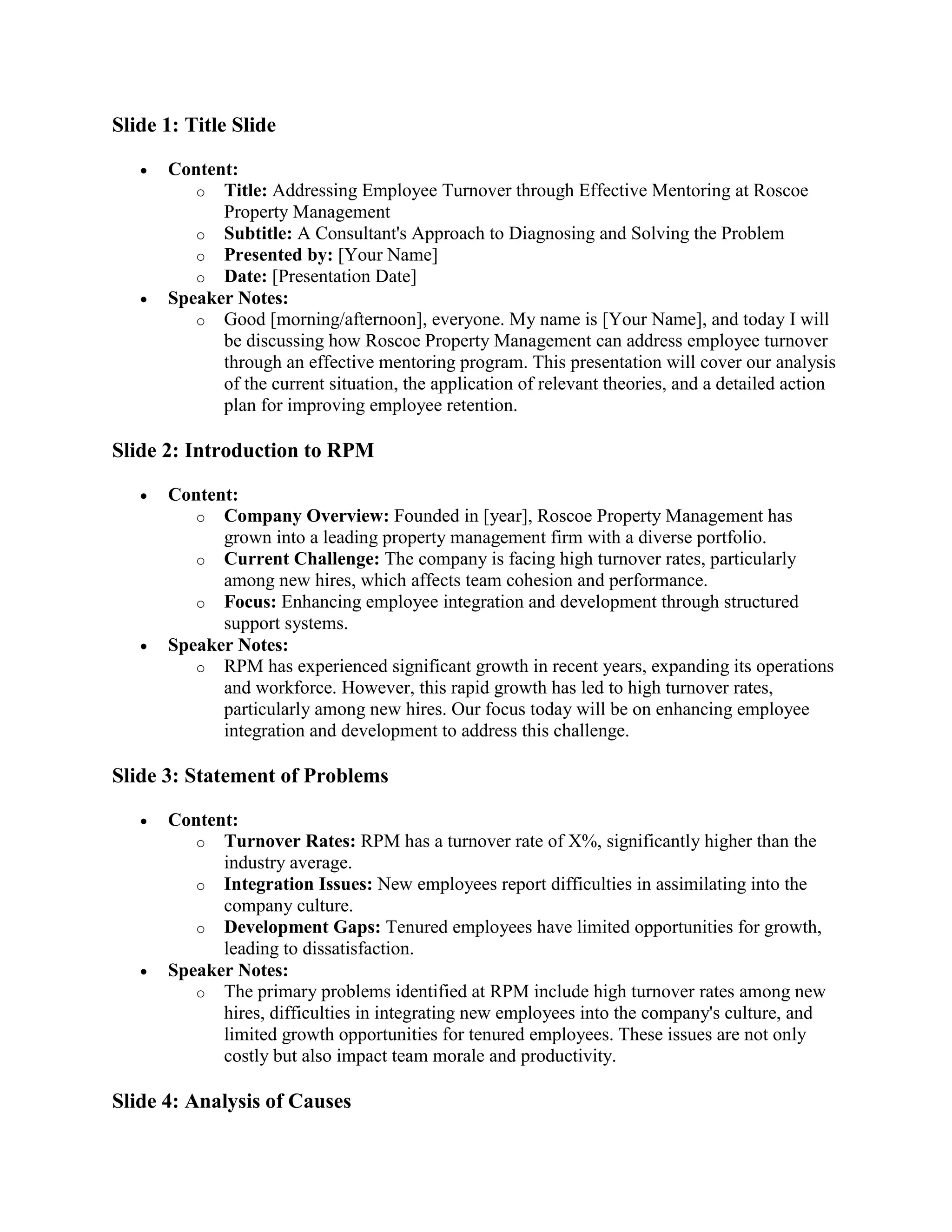 Case Study Mentoring at Roscoe Property Management PDF