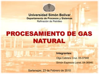 Procesamiento de gas natural en Venezuela | PDF