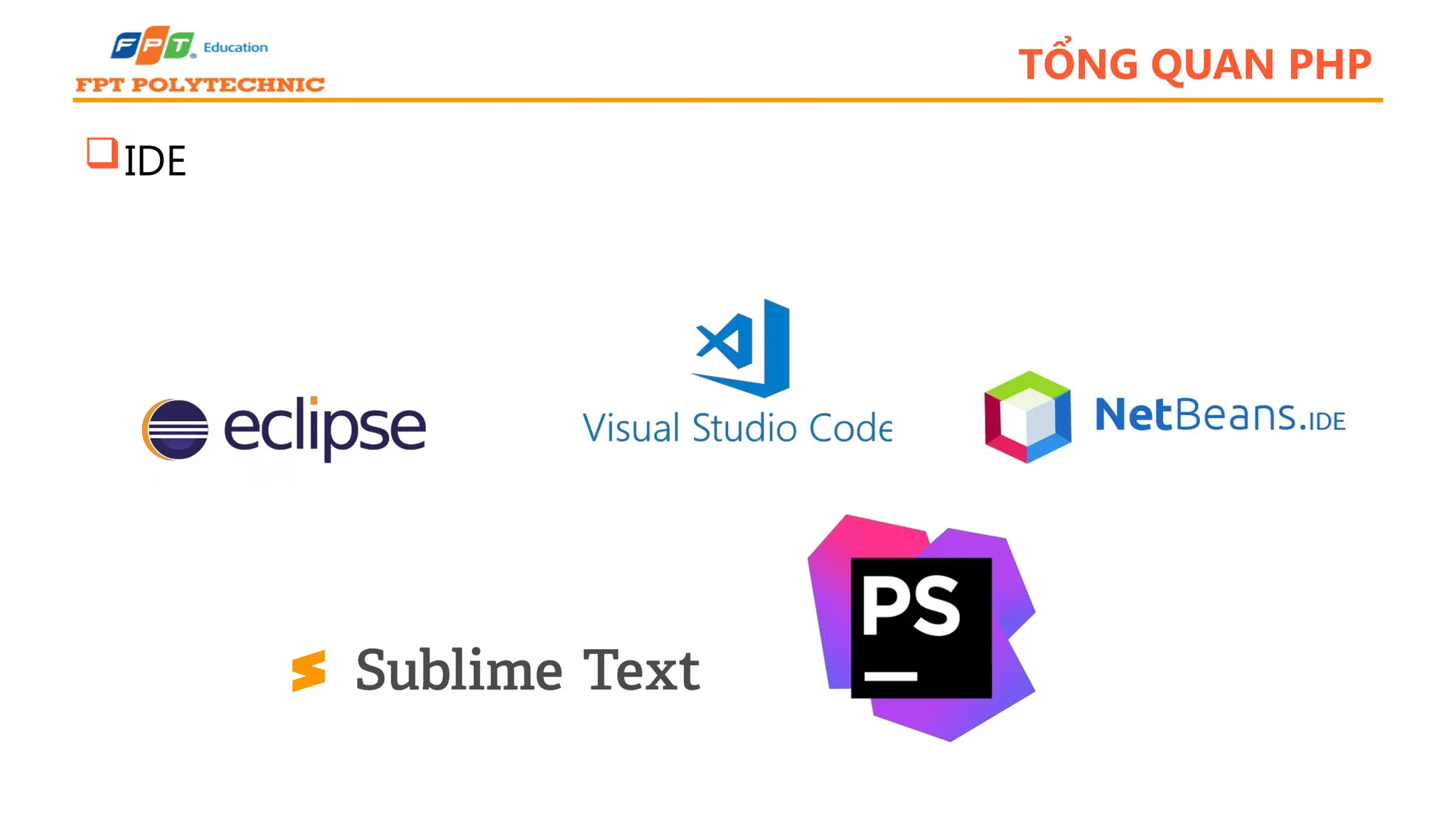 TỔNG QUAN PHP IDE 