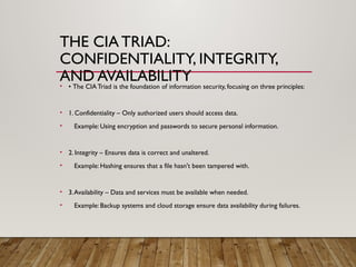 information security overview of the information security | PPTX