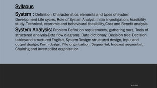 Comprehensive Introduction to System Analysis and Design Principles | PPTX
