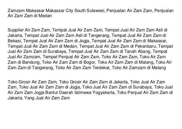 Harga Air Zam Zam di Bandara Jeddah WA O896-7168-O351 di Depok