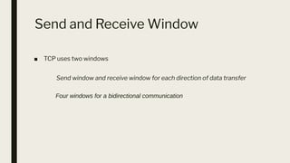 Tcp Send Window Sliding Window Protocol for TCP/IP Subject | PDF