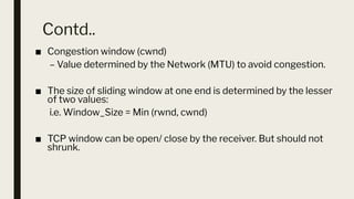 Sliding Window Protocol for TCP/IP Subject | PDF