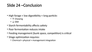 Comprehensive Analysis of Silage Characteristics and Their Impact on ...