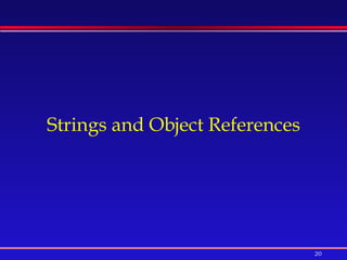 Strings and Object References 