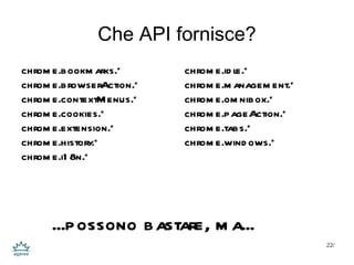 Tipologie di estesioni locali... Rapidi nell'esecuzione 
