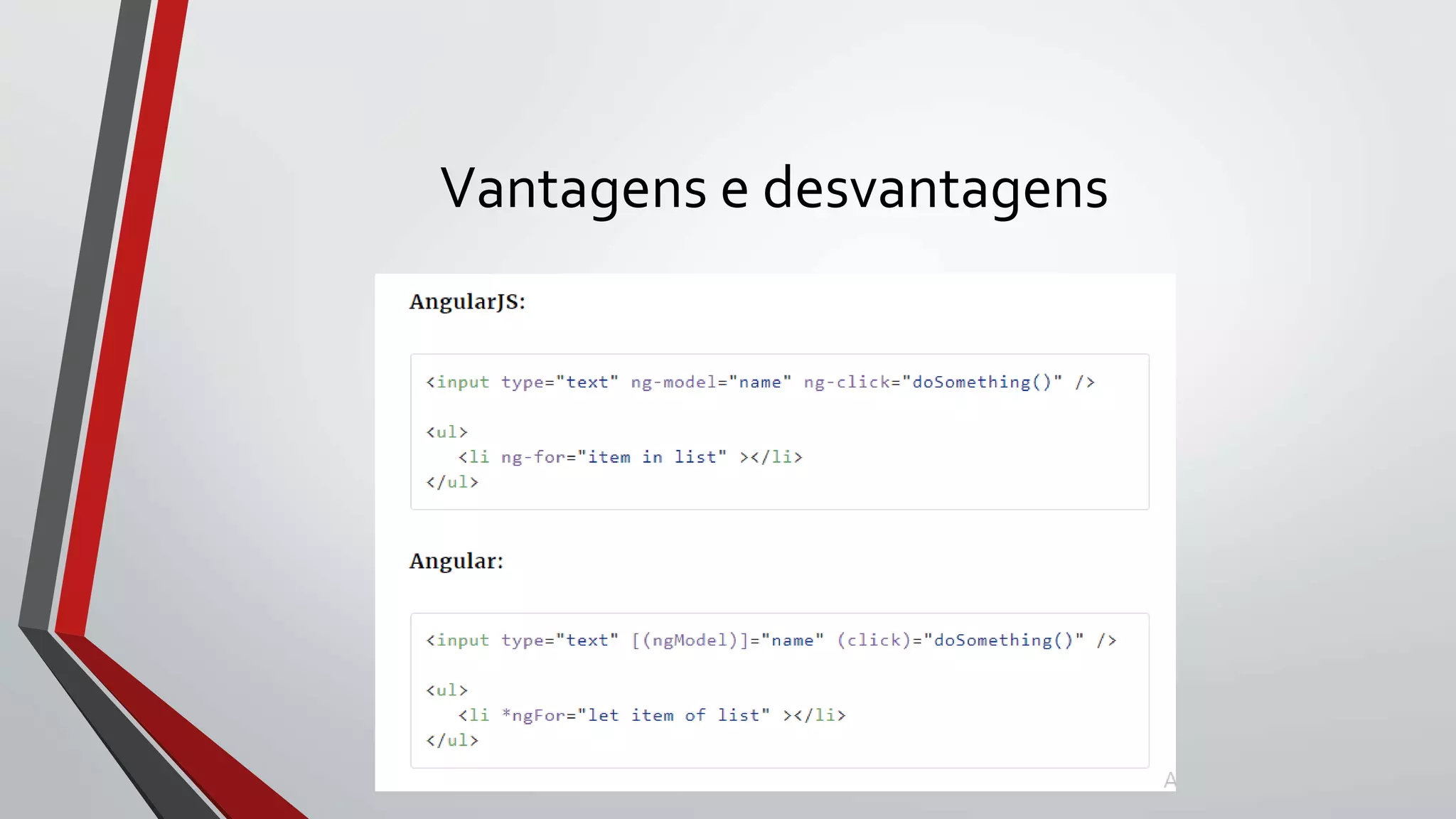Vantagens e desvantagens