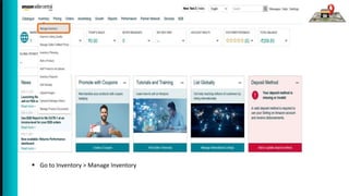  Go to Inventory > Manage Inventory
 