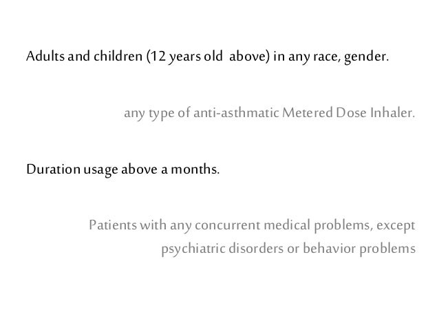 COMPLIANCY TOWARD INHALER AND ASSESSMENT OF INHALER TECHNIQUE