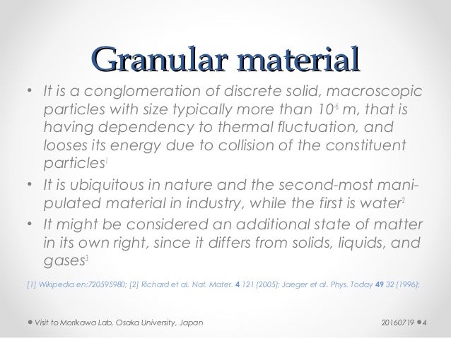Granular Particles and Related System