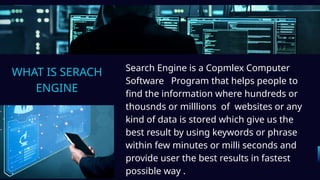 Computer Saerching Engine How searcg engine works and what are its techniques | PPT