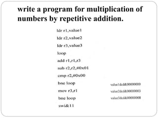 write a program for multiplication of
numbers by repetitive addition.
 