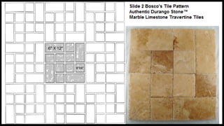 Bosco's tile flooring pattern design for phoenix installation