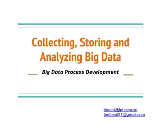 Collecting, Storing and
Analyzing Big Data
trieunt@fpt.com.vn
tantrieuf31@gmail.com
Big Data Process Development
 