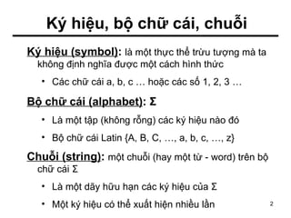 Lý thuyết tính toán - BKHN - 2 | PPT