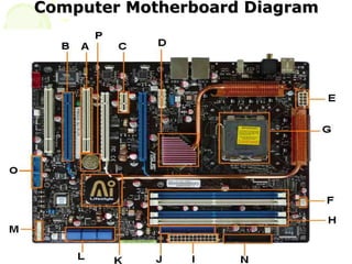 Computer Motherboard Diagram                                                                                                                                                                                                                                                                                                                                          