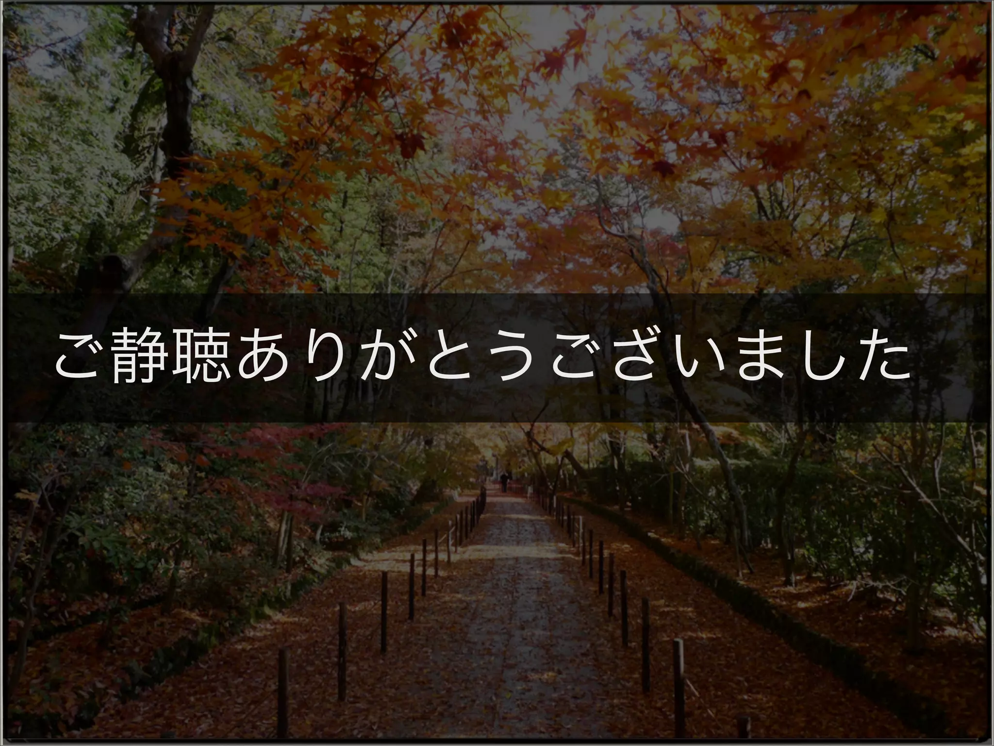ご静聴ありがとうございました
 