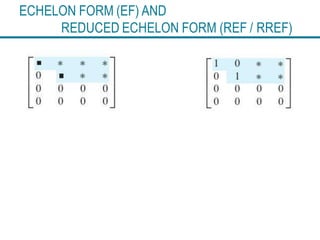 Ref Vs Rreff linear algebra sides 5th edition chapter 1 | PDF