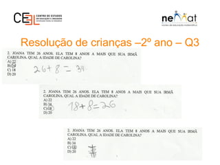 Resolução de crianças –2º ano – Q3
 